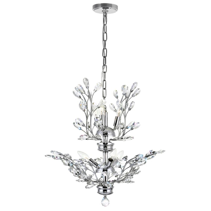 CWI Ivy 6 Light Chandelier With Chrome Finish CWI Ivy 6 Light Chandelier With Chrome Finish