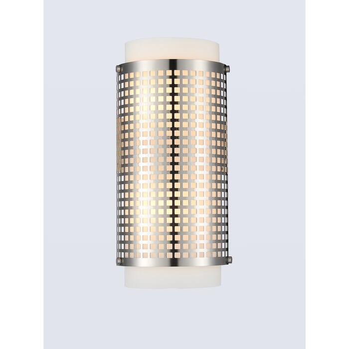 CWI Checkered 2 Light Wall Sconce With Satin Nickel Finish CWI Checkered 2 Light Wall Sconce With Satin Nickel Finish