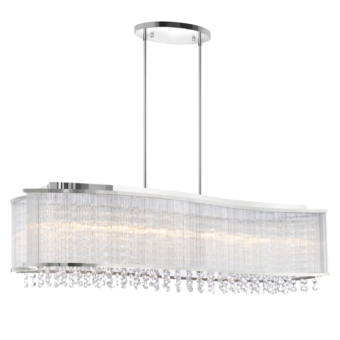CWI Elsa 6 Light Drum Shade Chandelier With Chrome Finish CWI Elsa 6 Light Drum Shade Chandelier With Chrome Finish