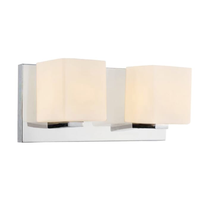 CWI Cristini 2 Light Vanity Light With Satin Nickel Finish CWI Cristini 2 Light Vanity Light With Satin Nickel Finish