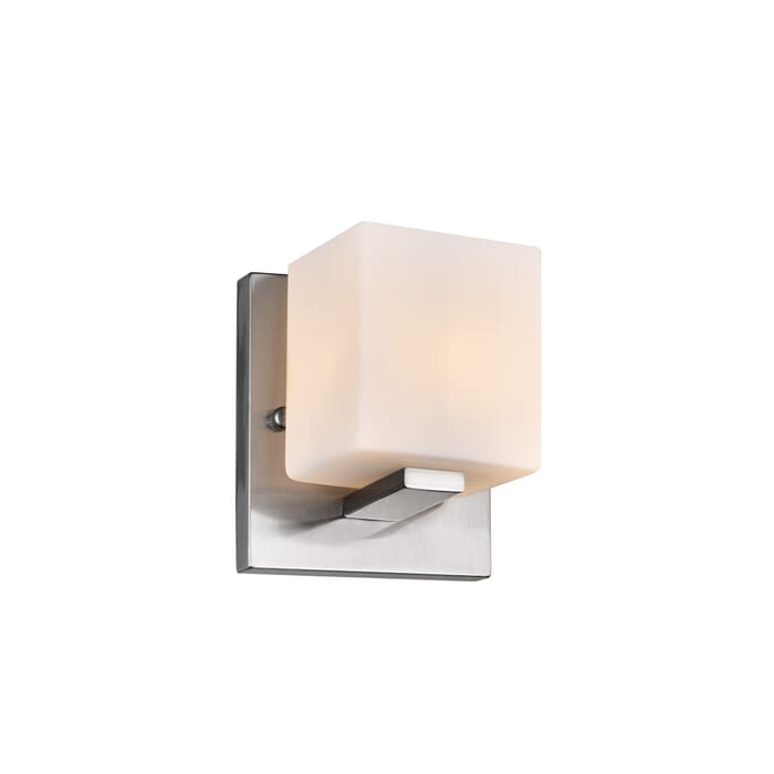 CWI Cristini 1 Light Bathroom Sconce With Satin Nickel Finish CWI Cristini 1 Light Bathroom Sconce With Satin Nickel Finish