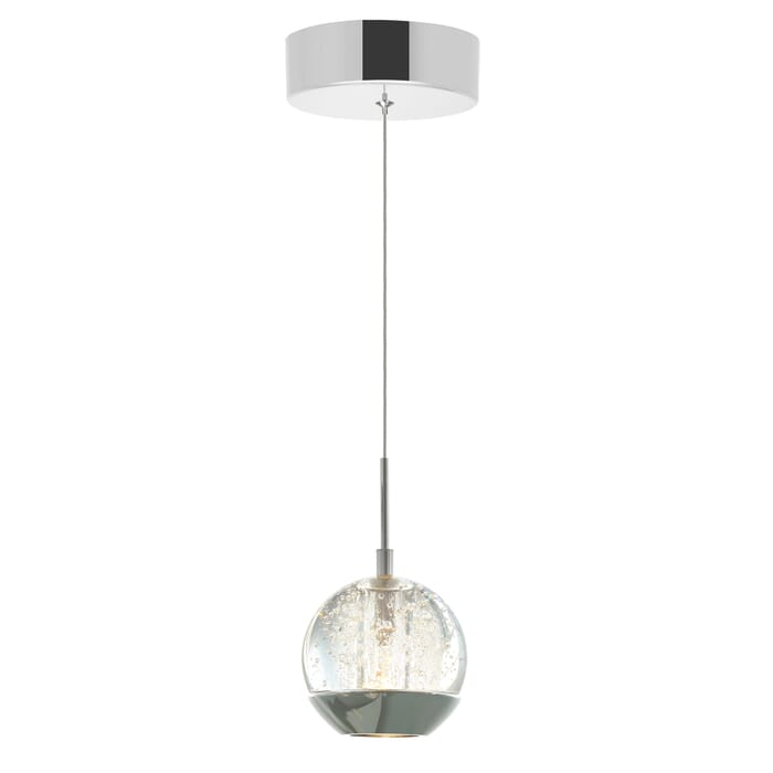 CWI Perrier 1 Light Down Mini Pendant With Chrome Finish CWI Perrier 1 Light Down Mini Pendant With Chrome Finish