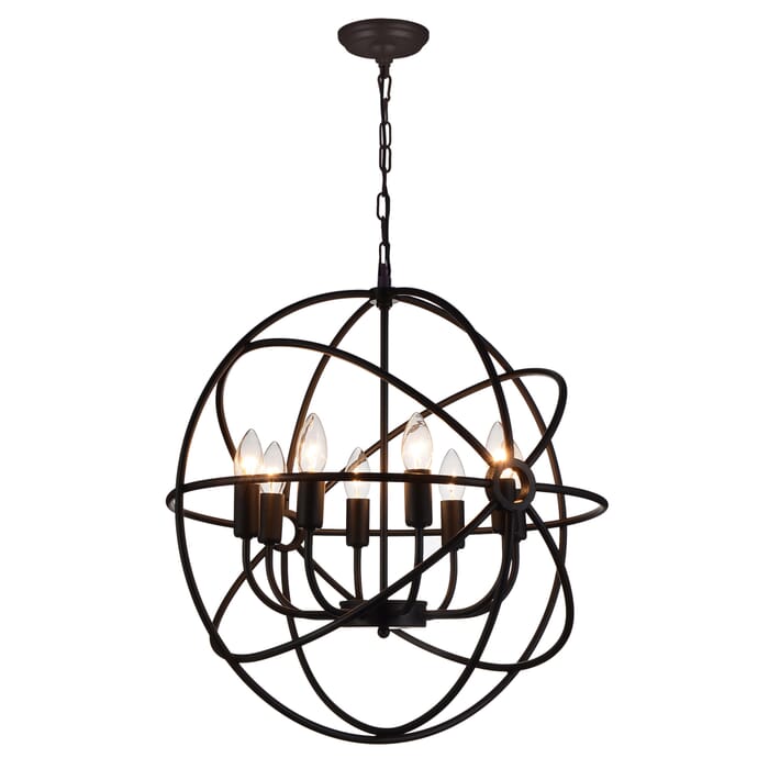 CWI Arza 8 Light Up Chandelier With Brown Finish CWI Arza 8 Light Up Chandelier With Brown Finish