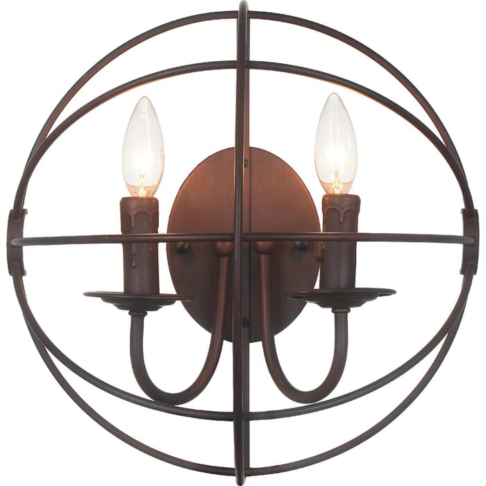 CWI Arza 2 Light Wall Sconce With Brown Finish CWI Arza 2 Light Wall Sconce With Brown Finish