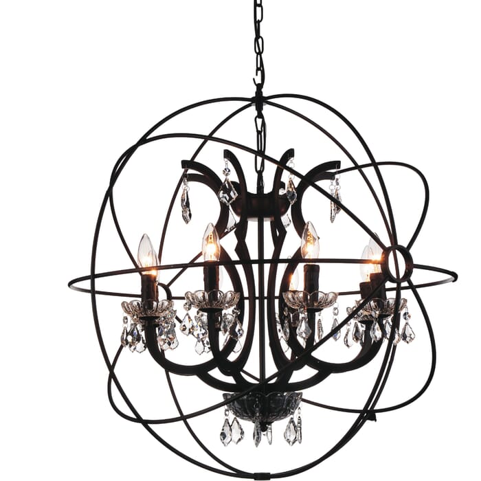 CWI Campechia 8 Light Up Chandelier With Brown Finish CWI Campechia 8 Light Up Chandelier With Brown Finish
