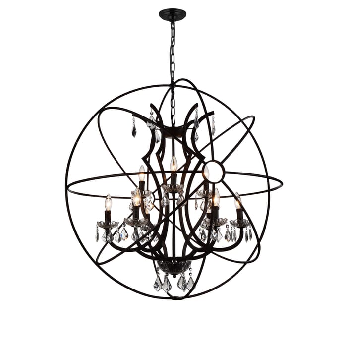 CWI Campechia 9 Light Up Chandelier With Brown Finish CWI Campechia 9 Light Up Chandelier With Brown Finish