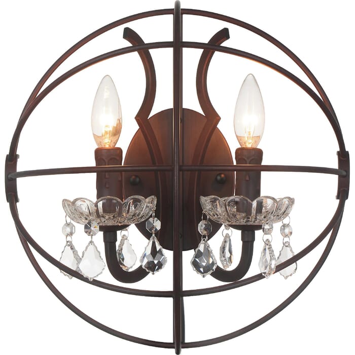 CWI Campechia 2 Light Wall Sconce With Brown Finish CWI Campechia 2 Light Wall Sconce With Brown Finish