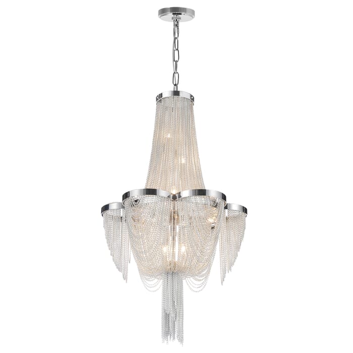 CWI Taylor 7 Light Down Chandelier With Chrome Finish CWI Taylor 7 Light Down Chandelier With Chrome Finish