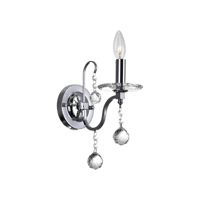 CWI Valentina 1 Light Wall Sconce With Chrome Finish CWI Valentina 1 Light Wall Sconce With Chrome Finish
