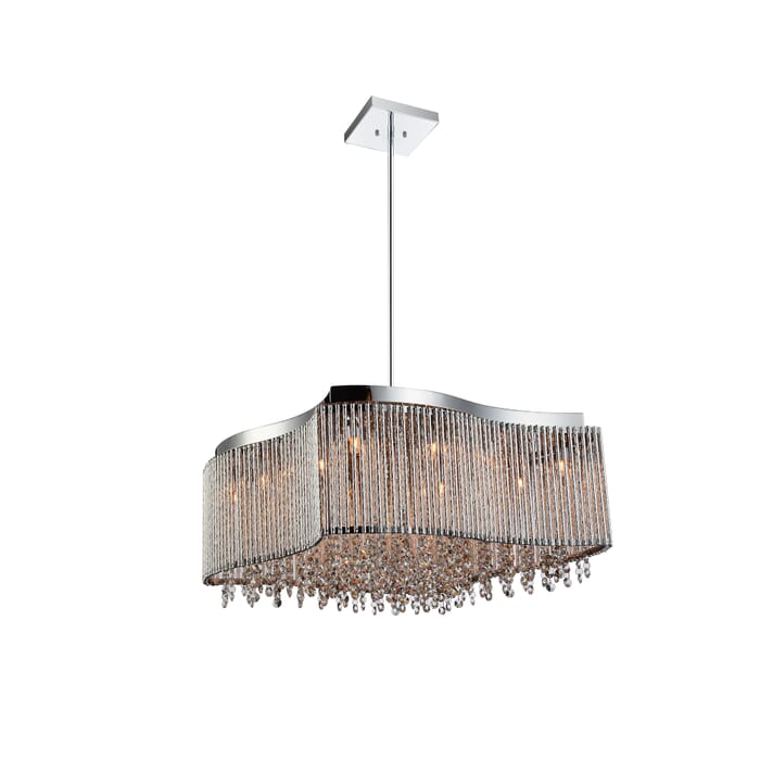 CWI Claire 12 Light Drum Shade Chandelier With Chrome Finish CWI Claire 12 Light Drum Shade Chandelier With Chrome Finish