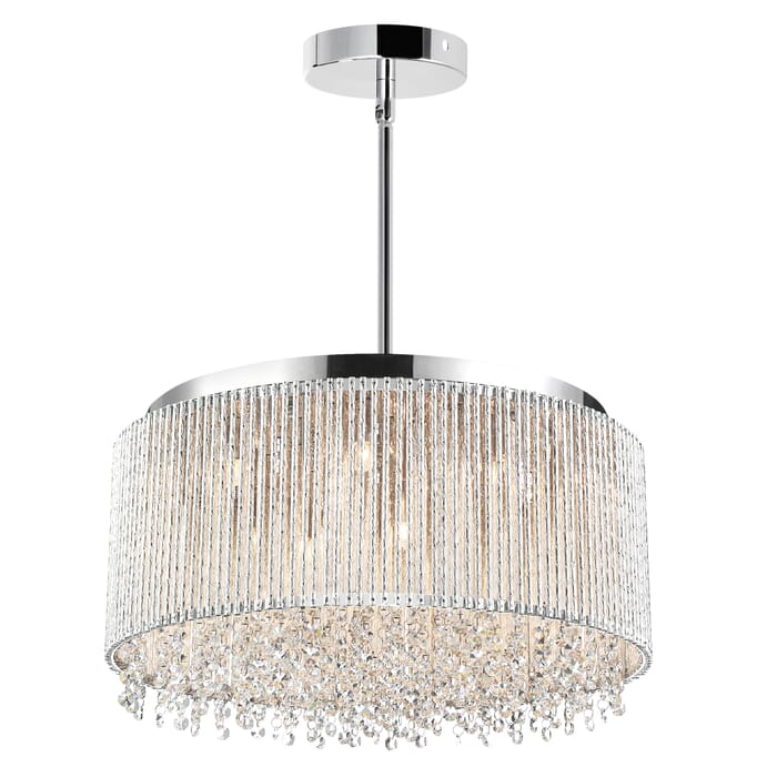 CWI Claire 14 Light Drum Shade Chandelier With Chrome Finish CWI Claire 14 Light Drum Shade Chandelier With Chrome Finish