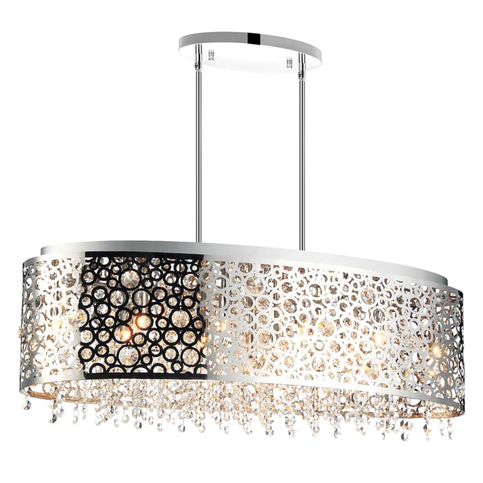 CWI Bubbles 11 Light Drum Shade Chandelier With Chrome Finish CWI Bubbles 11 Light Drum Shade Chandelier With Chrome Finish