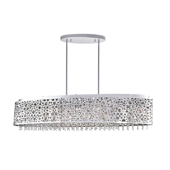CWI Bubbles 16 Light Drum Shade Chandelier With Chrome Finish CWI Bubbles 16 Light Drum Shade Chandelier With Chrome Finish