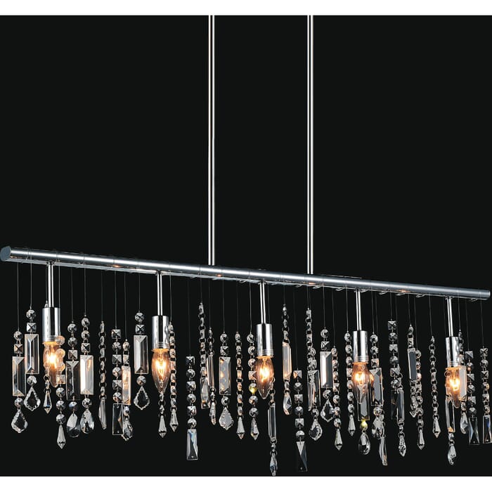 CWI Janine 5 Light Down Chandelier With Chrome Finish CWI Janine 5 Light Down Chandelier With Chrome Finish