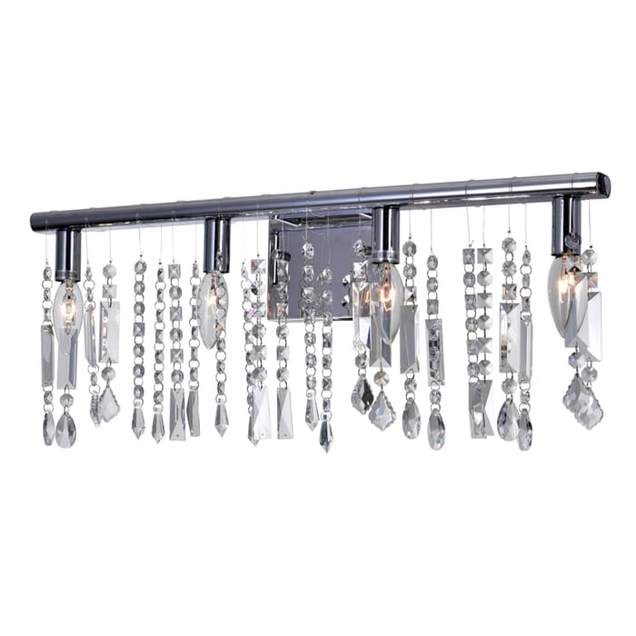 CWI Janine 4 Light Vanity Light With Chrome Finish CWI Janine 4 Light Vanity Light With Chrome Finish