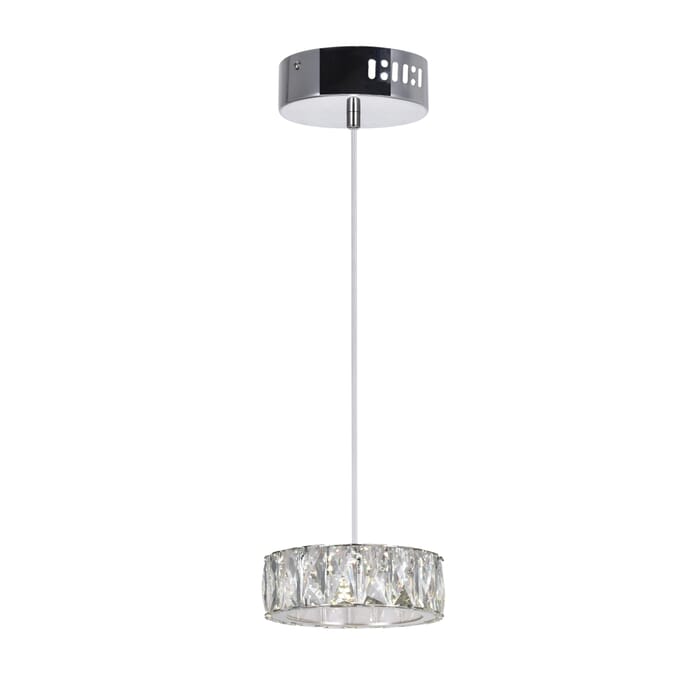 CWI Milan LED Mini Pendant With Chrome Finish CWI Milan LED Mini Pendant With Chrome Finish