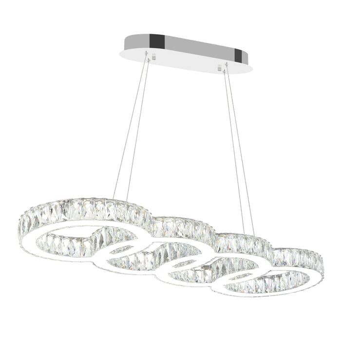 CWI Milan LED Chandelier With Chrome Finish CWI Milan LED Chandelier With Chrome Finish