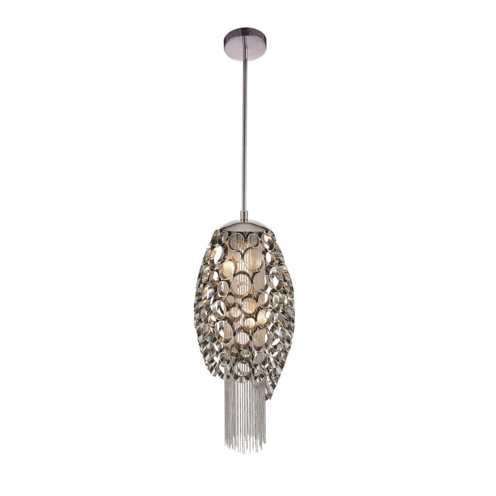 CWI Victoria 2 Light Drum Shade Mini Pendant With Chrome Finish CWI Victoria 2 Light Drum Shade Mini Pendant With Chrome Finish