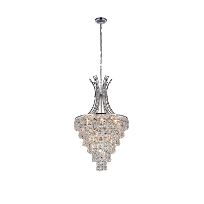 CWI Chique 9 Light Chandelier With Chrome Finish CWI Chique 9 Light Chandelier With Chrome Finish