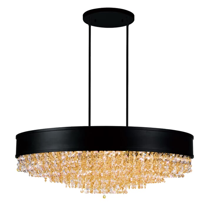 CWI Medina 15 Light Drum Shade Chandelier With Black Finish CWI Medina 15 Light Drum Shade Chandelier With Black Finish