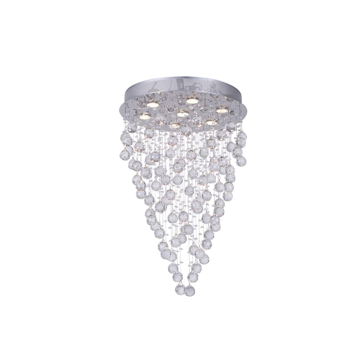 CWI Rain Drop 7 Light Flush Mount With Chrome Finish CWI Rain Drop 7 Light Flush Mount With Chrome Finish
