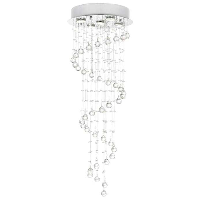 CWI Spiral 5 Light Flush Mount With Chrome Finish CWI Spiral 5 Light Flush Mount With Chrome Finish