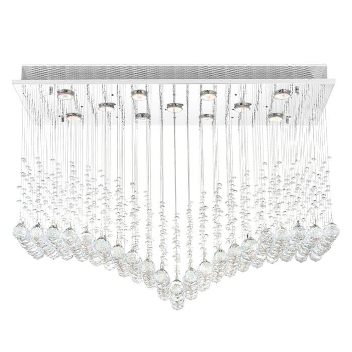 CWI Twinkle 11 Light Flush Mount With Chrome Finish CWI Twinkle 11 Light Flush Mount With Chrome Finish
