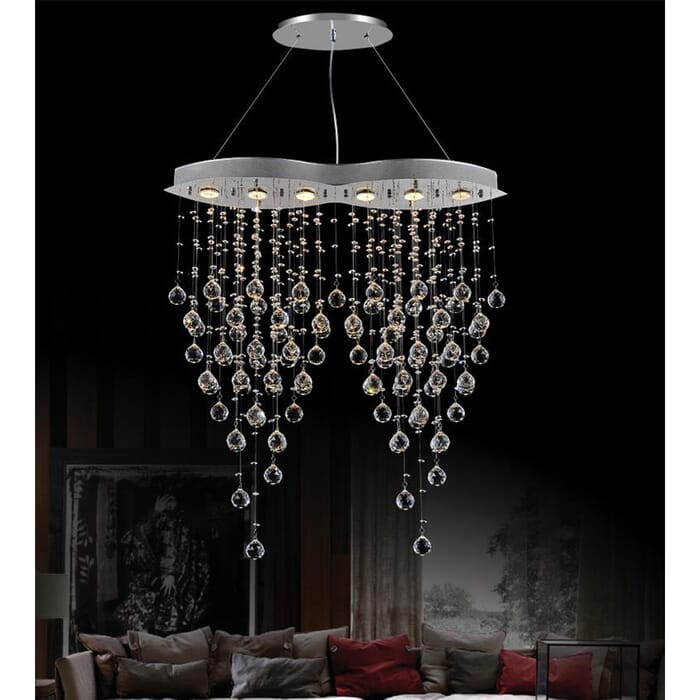 CWI Robin 6 Light Down Chandelier With Chrome Finish CWI Robin 6 Light Down Chandelier With Chrome Finish