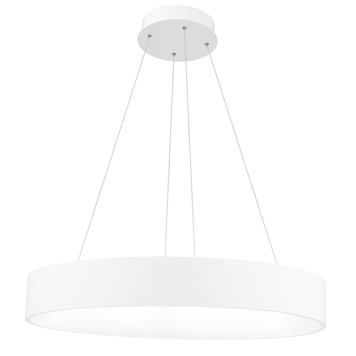 CWI Arenal LED Drum Shade Pendant With White Finish CWI Arenal LED Drum Shade Pendant With White Finish