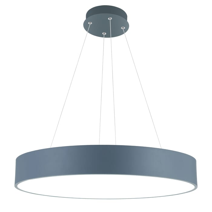 CWI Arenal LED Drum Shade Pendant With Gray & White Finish CWI Arenal LED Drum Shade Pendant With Gray & White Finish