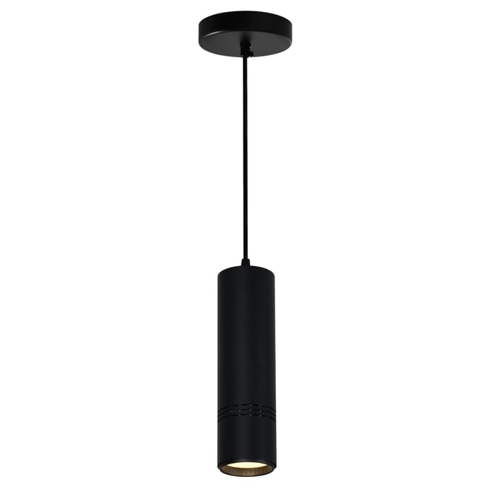 CWI Stowe LED Down Mini Pendant With Black & Wood Finish CWI Stowe LED Down Mini Pendant With Black & Wood Finish