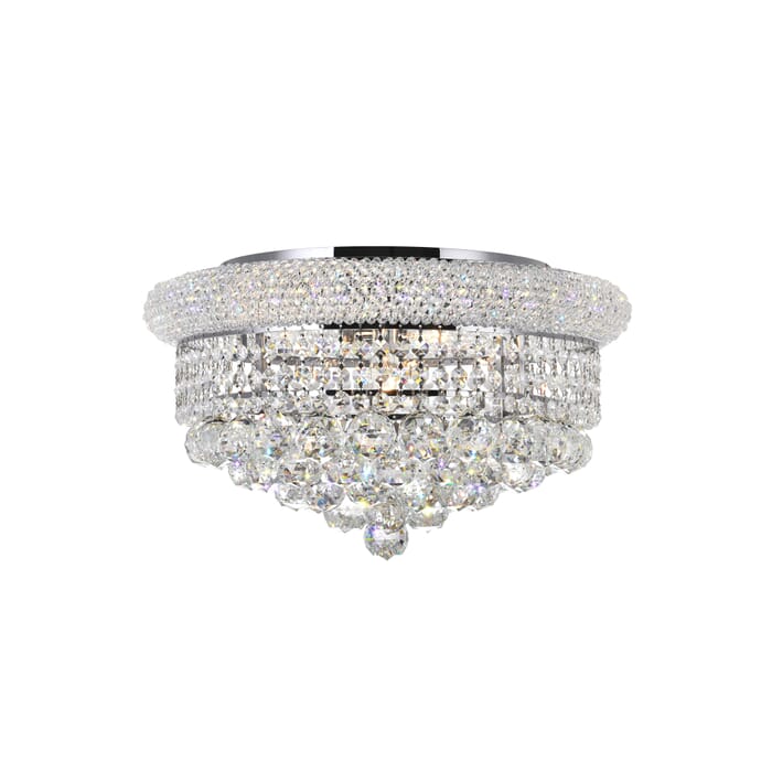 CWI Empire 8 Light Flush Mount With Chrome Finish CWI Empire 8 Light Flush Mount With Chrome Finish