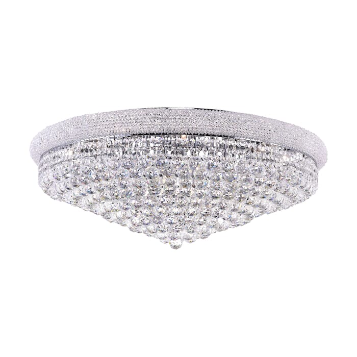 CWI Empire 20 Light Flush Mount With Chrome Finish CWI Empire 20 Light Flush Mount With Chrome Finish