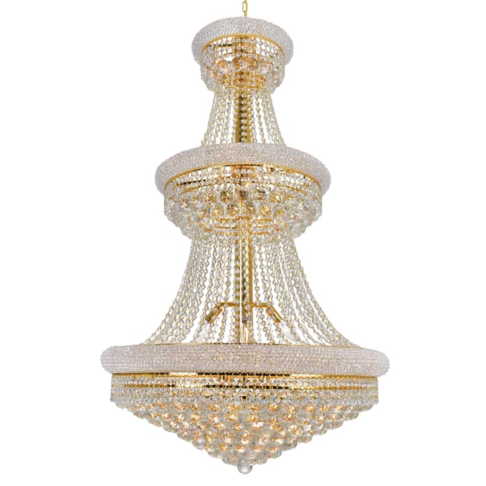 CWI Empire 32 Light Down Chandelier With Gold Finish CWI Empire 32 Light Down Chandelier With Gold Finish