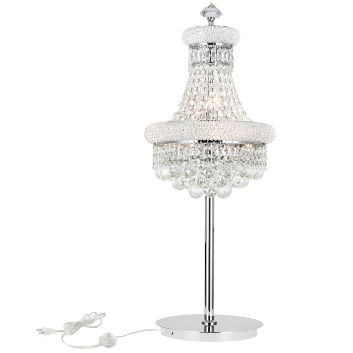 CWI Empire 6 Light Table Lamp With Chrome Finish CWI Empire 6 Light Table Lamp With Chrome Finish
