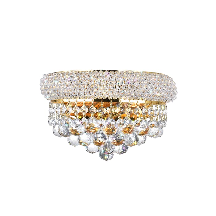 CWI Empire 2 Light Wall Sconce With Gold Finish CWI Empire 2 Light Wall Sconce With Gold Finish