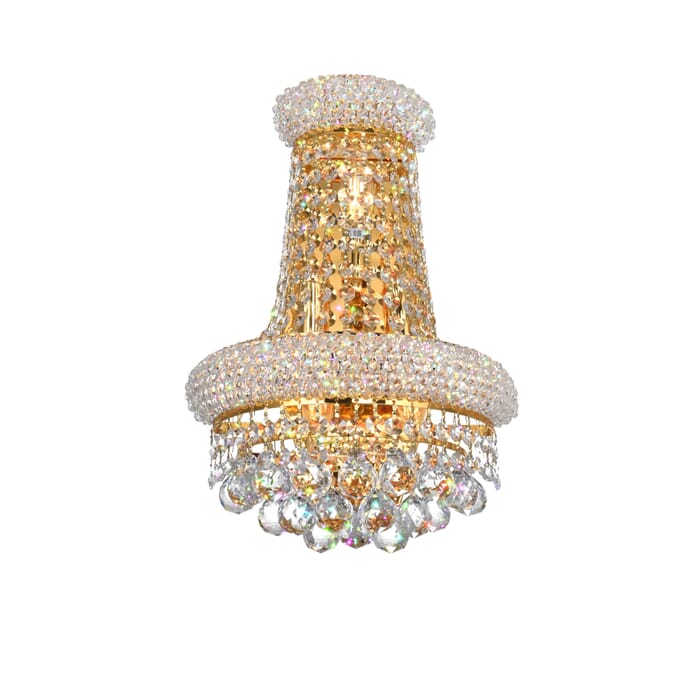 CWI Empire 3 Light Wall Sconce With Gold Finish CWI Empire 3 Light Wall Sconce With Gold Finish