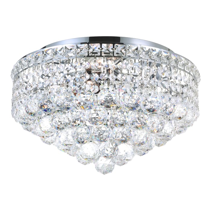 CWI Luminous 5 Light Flush Mount With Chrome Finish CWI Luminous 5 Light Flush Mount With Chrome Finish