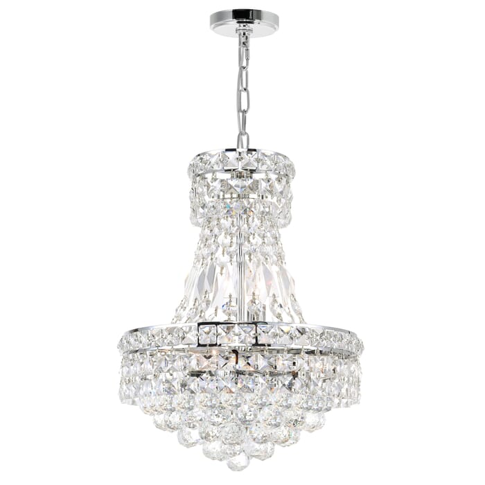 CWI Luminous 4 Light Mini Chandelier With Chrome Finish CWI Luminous 4 Light Mini Chandelier With Chrome Finish