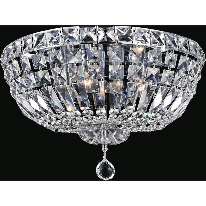 CWI Stefania 6 Light Bowl Flush Mount With Chrome Finish CWI Stefania 6 Light Bowl Flush Mount With Chrome Finish