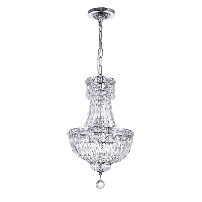 CWI Stefania 4 Light Mini Chandelier With Chrome Finish CWI Stefania 4 Light Mini Chandelier With Chrome Finish