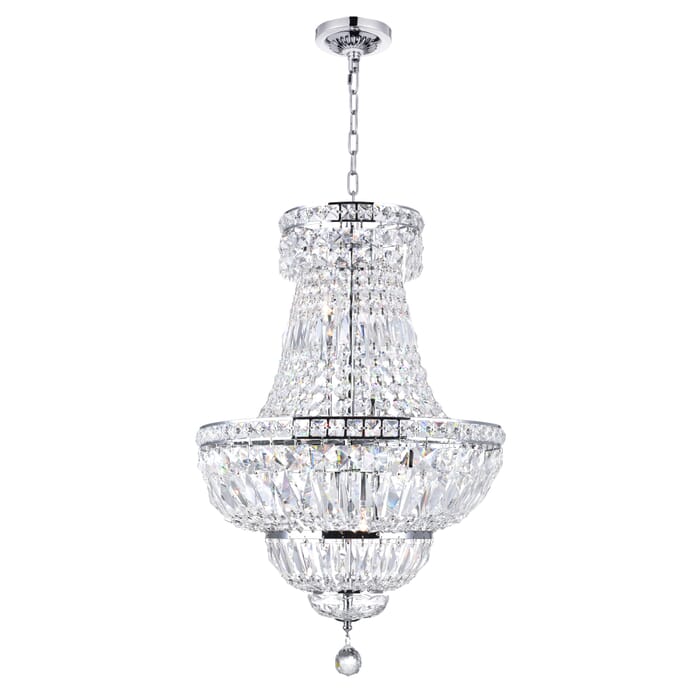 CWI Stefania 8 Light Down Chandelier With Chrome Finish CWI Stefania 8 Light Down Chandelier With Chrome Finish