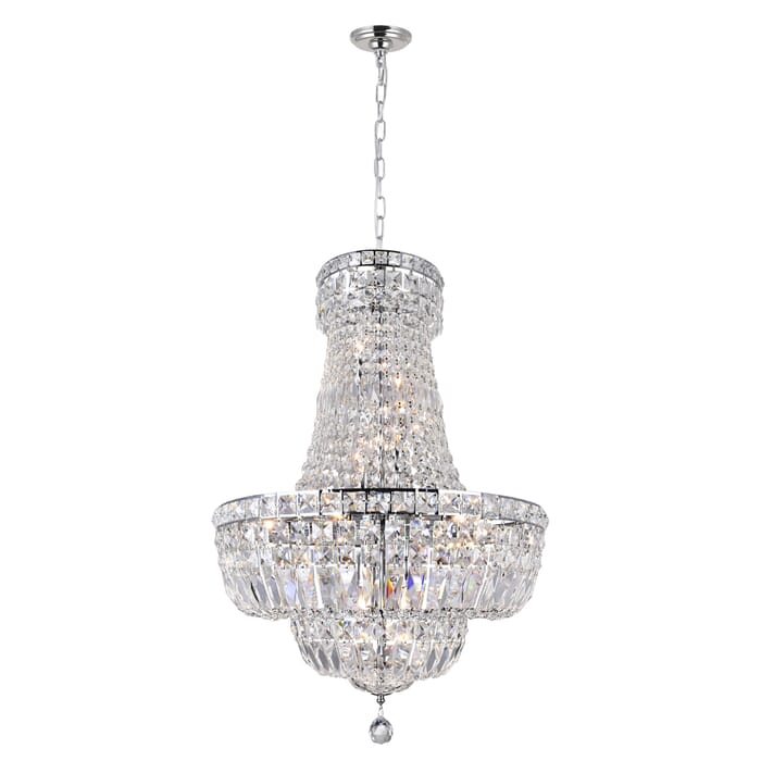 CWI Stefania 13 Light Down Chandelier With Chrome Finish CWI Stefania 13 Light Down Chandelier With Chrome Finish