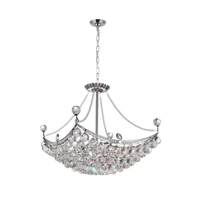 CWI Jasmine 8 Light Down Chandelier With Chrome Finish CWI Jasmine 8 Light Down Chandelier With Chrome Finish