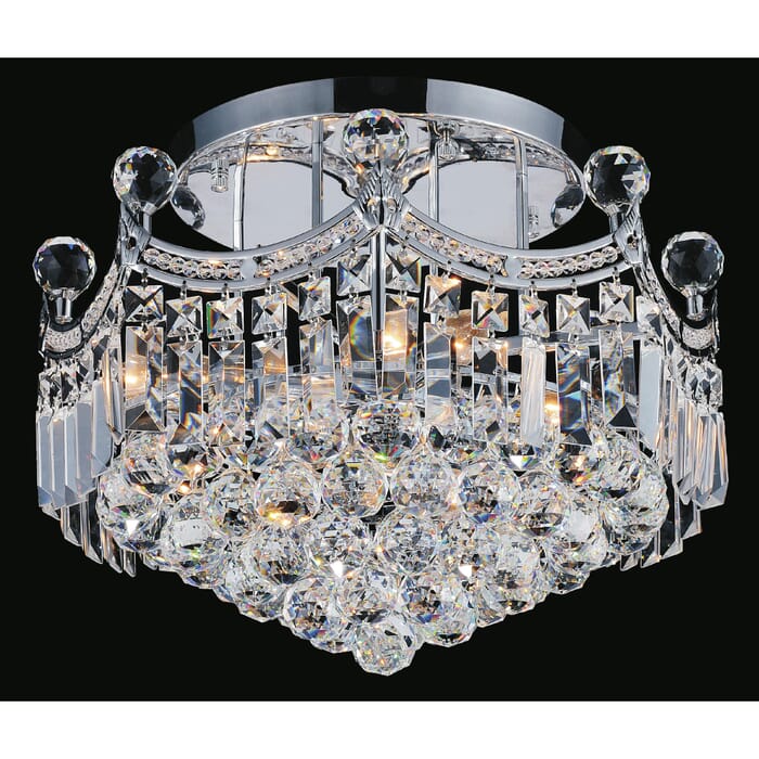 CWI Amanda 6 Light Flush Mount With Chrome Finish CWI Amanda 6 Light Flush Mount With Chrome Finish