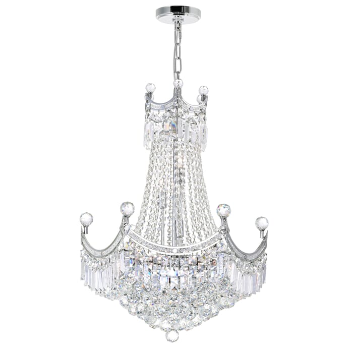 CWI Amanda 11 Light Down Chandelier With Chrome Finish CWI Amanda 11 Light Down Chandelier With Chrome Finish