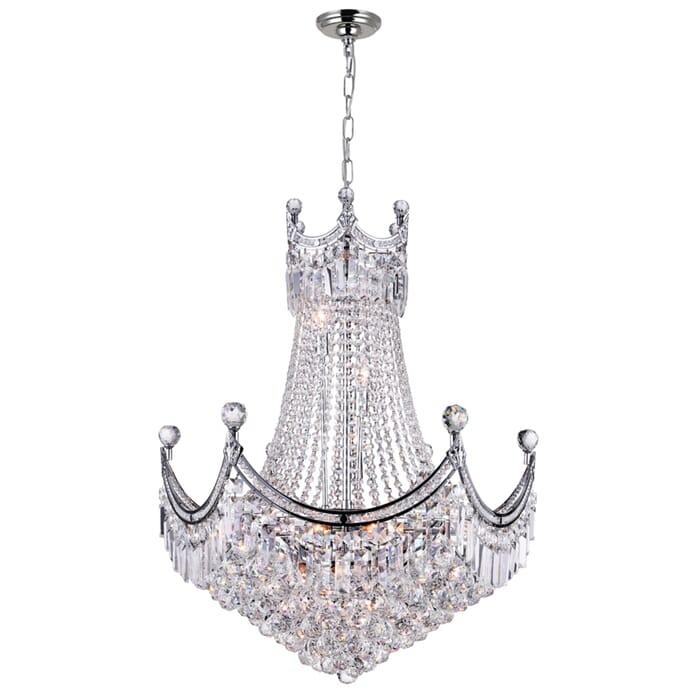 CWI Amanda 15 Light Down Chandelier With Chrome Finish CWI Amanda 15 Light Down Chandelier With Chrome Finish