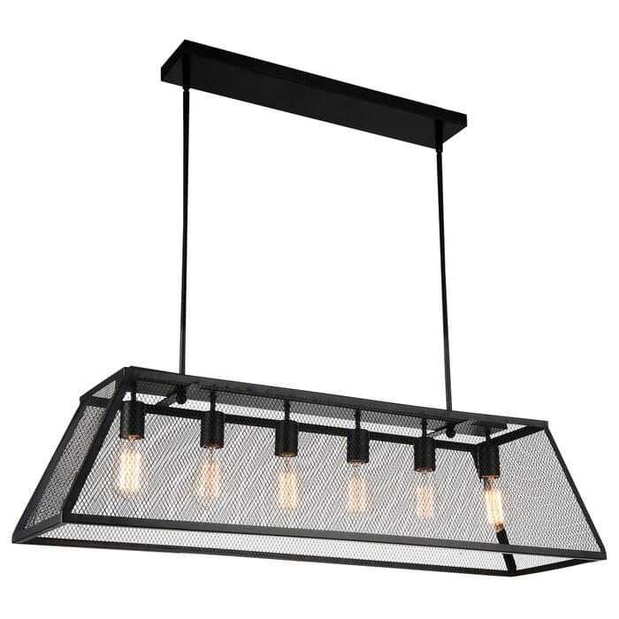 CWI Macleay 6 Light Down Chandelier With Black Finish CWI Macleay 6 Light Down Chandelier With Black Finish