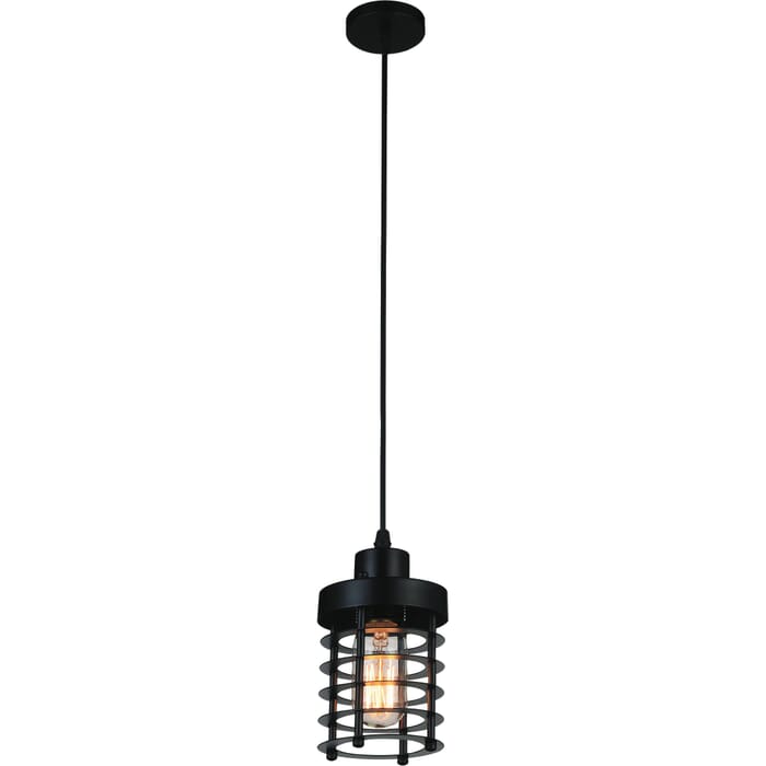 CWI Bray 1 Light Down Mini Pendant With Black Finish CWI Bray 1 Light Down Mini Pendant With Black Finish