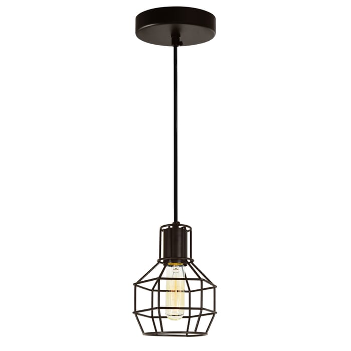 CWI Secure 1 Light Down Mini Pendant With Chocolate Finish CWI Secure 1 Light Down Mini Pendant With Chocolate Finish